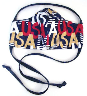 Bold print USA Mask